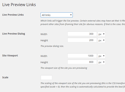 live-preview-links-settings